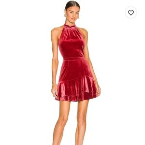 Yumi Kim Dahlia Dress in Dusty Rose Velvet, Size Medium